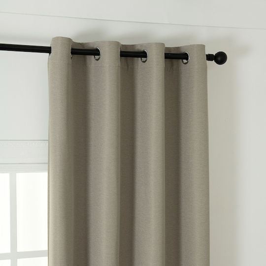 Beauty Home Verdunkelungsvorhang mit Grommets Sand 140x270cm