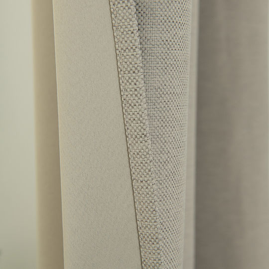 Beauty Home Verdunkelungsvorhang mit Grommets Sand 140x270cm