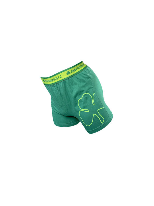 PAO PANAATHHNAIKOY MEN'S BOXER TIRES COTTON 100% WITH DOUBLE RUBBER TEAM CODE 011300 GREEN