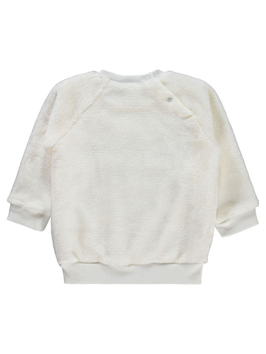 Baby sweatshirt with kitty velour velour for girls (6-24 months)