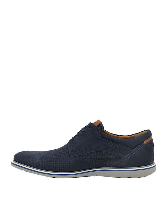 Leder Herren Freizeitschuhe Blau
