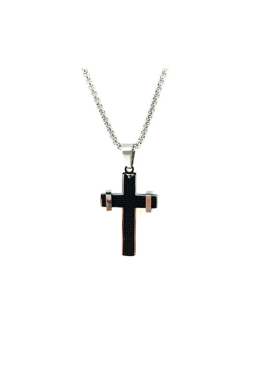 Men's Necklace With Cross Stainless Steel Necklace