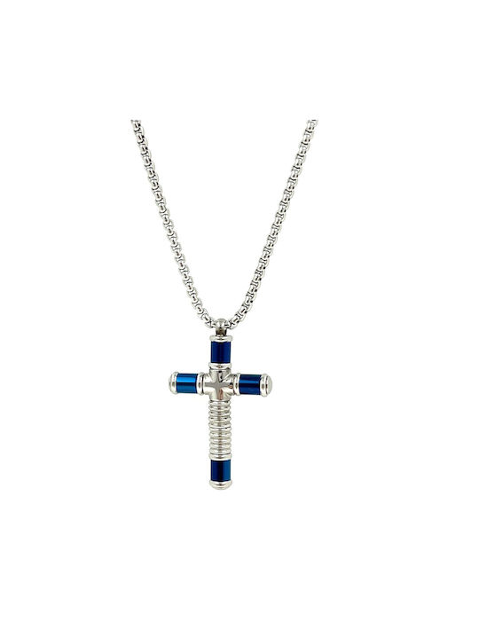 Men's Necklace With Cross Stainless Steel Necklace