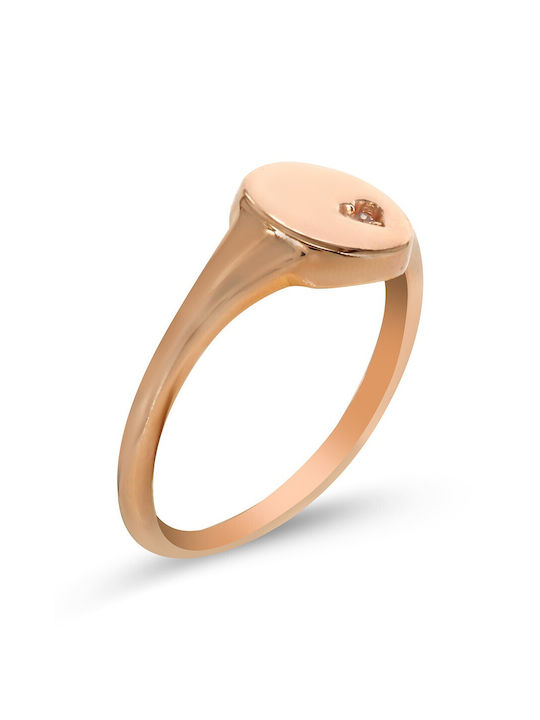 VITOPOULOS Ring Rose Gold 14K with cubic zirconia