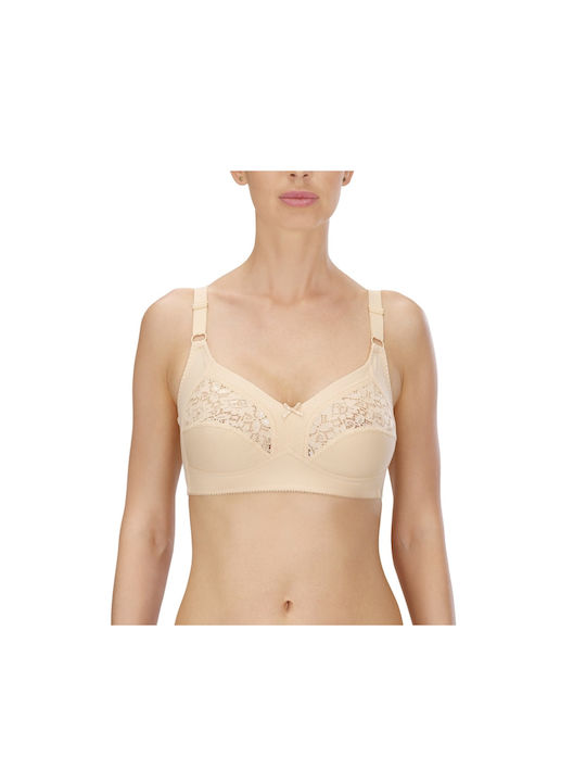 Cotton Cotton Bra Naturana - Beige - Large Sizes - Cup D