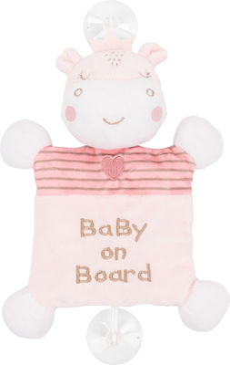 Kikka Boo Σήμα Baby on Board Κουκλάκι με Βεντούζα Hippo Dreams Ροζ