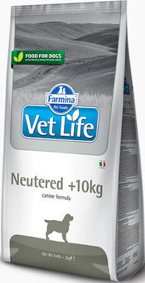 Farmina Vet Life Neutered +10kg 12kg Ξηρά Τροφή για Ενήλικους Στειρωμένους Σκύλους με Καλαμπόκι και Κοτόπουλο