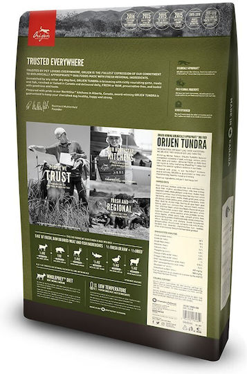 Orijen Tundra 2kg Dry Food Grain-Free & Gluten-Free for Adult Dogs with Lamb, Duck and Reindeer