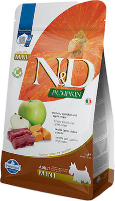 Farmina N&D Pumpkin Adult Mini 2kg Trockenfutter für erwachsene Hunde kleiner Rassen mit Kürbis und Hirsche