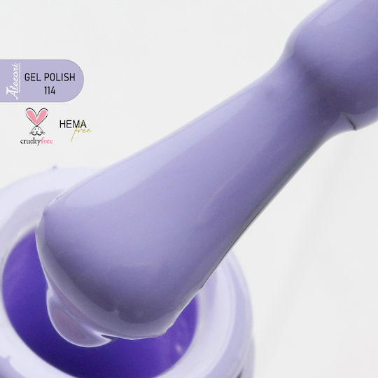 Alezori Classic Halb-permanenter Nagellack 114 Light Lilac Pastel 15ml 1Stück