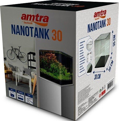 Croci Amtra Nanotank 30 Fish Aquarium Capacity 30lt with 30x30x35cm