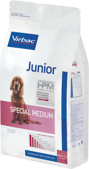 Virbac Junior Special Medium 3kg Ξηρά Τροφή για Κουτάβια Μεσαίων Φυλών με Χοιρινό, Κοτόπουλο, Ρύζι, Πατάτες και Πουλερικά