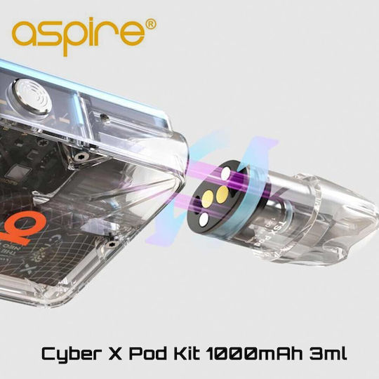 Aspire Cyber X Sage Green Pod Mod 2ml με Ενσωματωμένη Μπαταρία