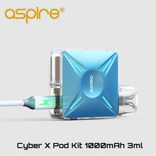 Aspire Cyber X Frost Blue Pod Mod 2ml με Ενσωματωμένη Μπαταρία