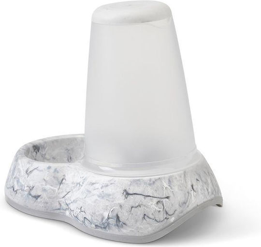 Savic Loop Marble Automatisch Kunststoff Schale mit Behälter Futter für Hund & Katze auf Basis von 3lt in Grau Farbe