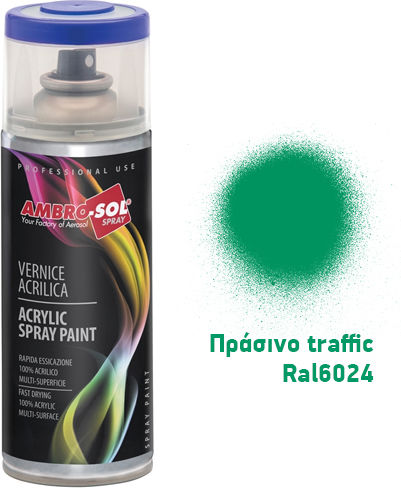 Ambro-Sol Σπρέι Βαφής V400 Ακρυλικό Traffic Green RAL 6024 400ml