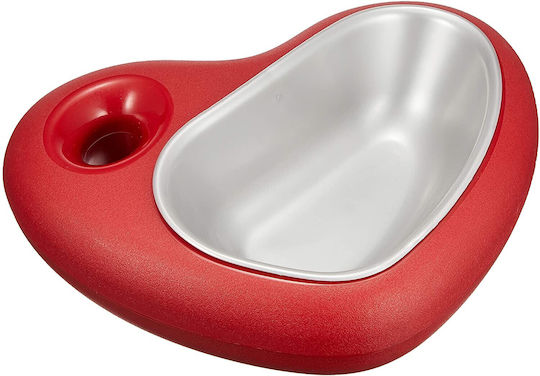 Georplast Mon-Amour Kunststoff Schalen Futter & Wasser für Hund & Katze 2x 400ml in Rot Farbe