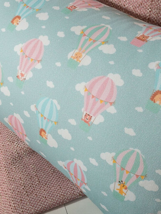 Teoran Kids Decorative Pillow Case Balloon Light Blue 50x30cm