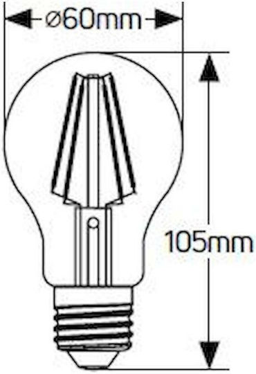 Geyer LED Bulb 8W for Socket E27 and Shape A60 Warm White 600lm Dimmable