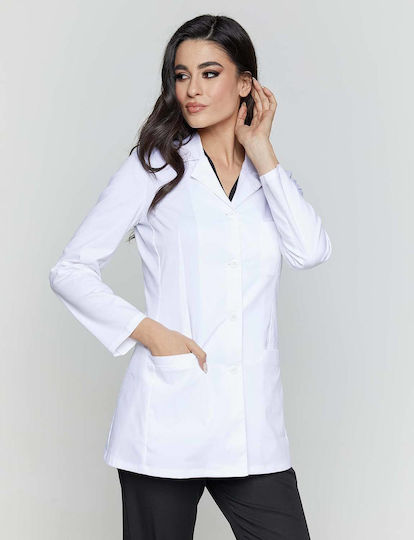 Velilla Feel Medizinischer Verbandskittel Weiß aus Baumwolle und Polyester