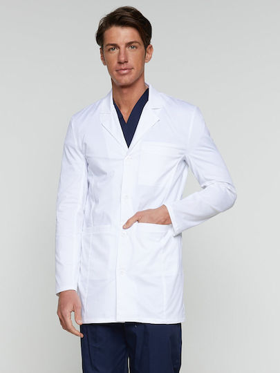 Velilla Flow Medizinischer Verbandskittel Weiß aus Baumwolle und Polyester