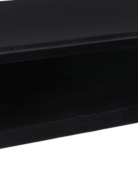 Schreibtisch aus Massivholz Schwarz 108x45x76cm