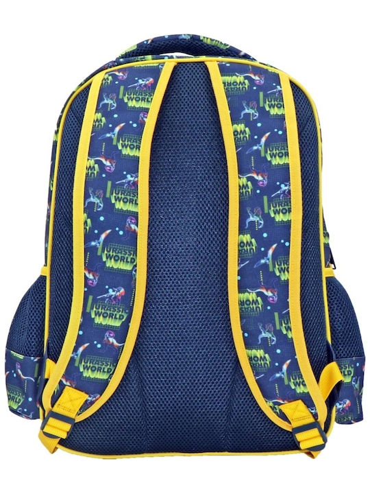 Must Jurassic Strike Attack School Bag Backpack Elementary, Elementary in Blue color