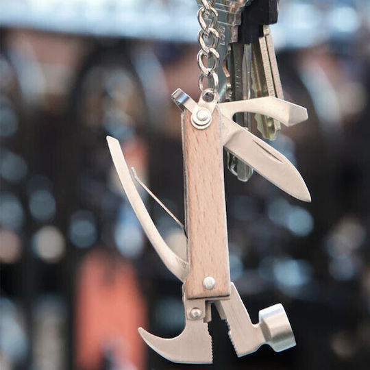 Kikkerland Mini Hammer Multitool Schlüsselanhänger
