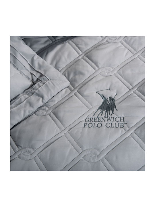 Greenwich Polo Club 2163 Set Coverlet Queen Size Microfiber GRI 220x240cm 3pcs