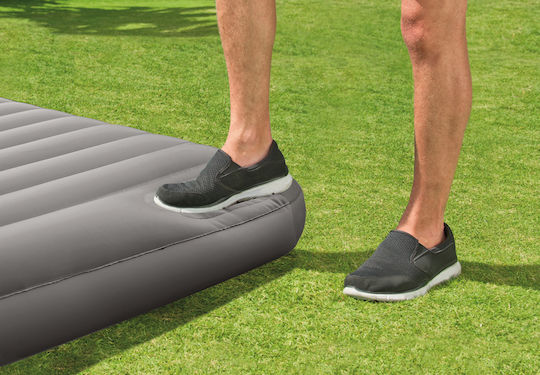 Intex Inflatable Sleeping Mattress Single with Built-in Pump Downy 191x99x25εκ. Gray