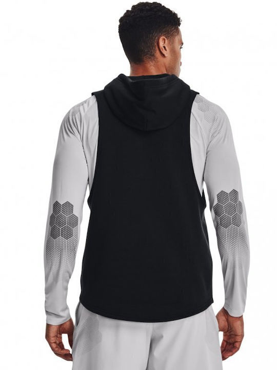 Under Armour Herren Sweatshirt mit Kapuze und Taschen Schwarz