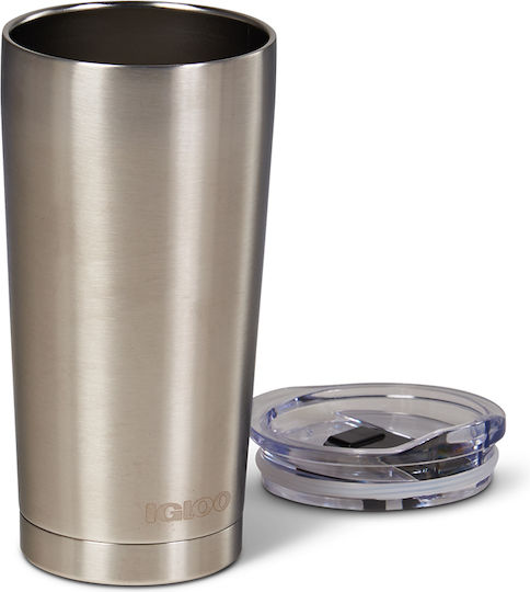 Igloo Legacy Glas Thermosflasche Rostfreier Stahl BPA Frei 590ml Silver mit Mundstück