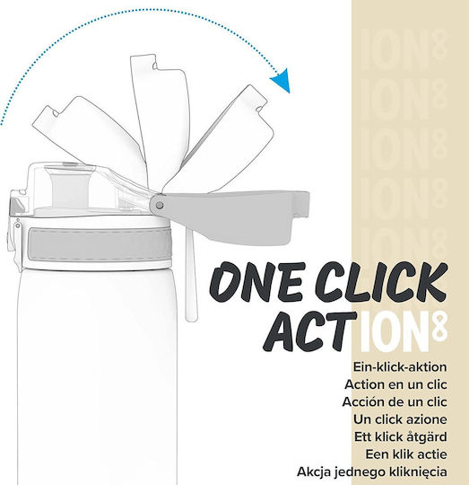 Ion8 Recyclable Bottle Thermos Stainless Steel BPA Free 500ml Dark Blue with Mouthpiece