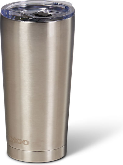 Igloo Legacy Glas Thermosflasche Rostfreier Stahl BPA Frei 590ml Silver mit Mundstück
