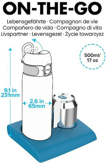 Ion8 Double Wall Recyclable Bottle Thermos Stainless Steel BPA Free 500ml Red with Mouthpiece
