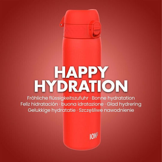 Ion8 Double Wall Recyclable Bottle Thermos Stainless Steel BPA Free 500ml Red with Mouthpiece