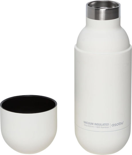 Asobu Orb Μπουκάλι Θερμός Ανοξείδωτο 460ml Λευκό