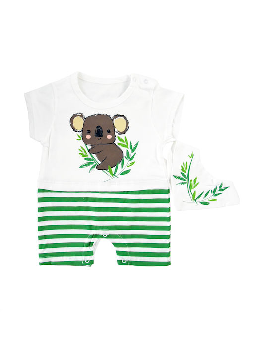 Baby short-sleeved short-sleeved "Koala" with bib