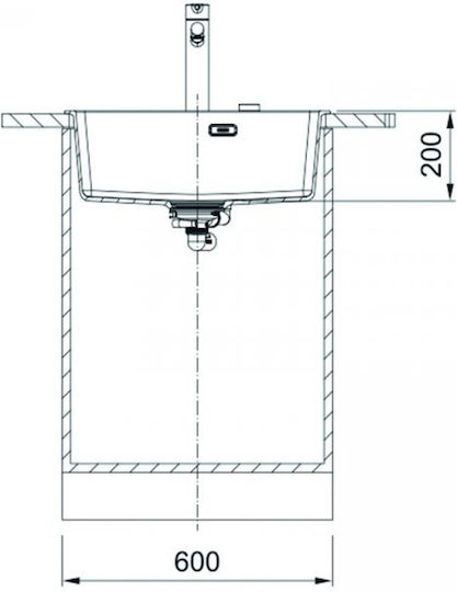 Franke Centro CNG 610/210-54 Ένθετος από Συνθετικό Γρανίτη Μ59xΠ50cm Matt Black Franke Centro CNG 610/210-54 Ένθετος από Συνθετικό Γρανίτη Μ59xΠ50cm Matt Black