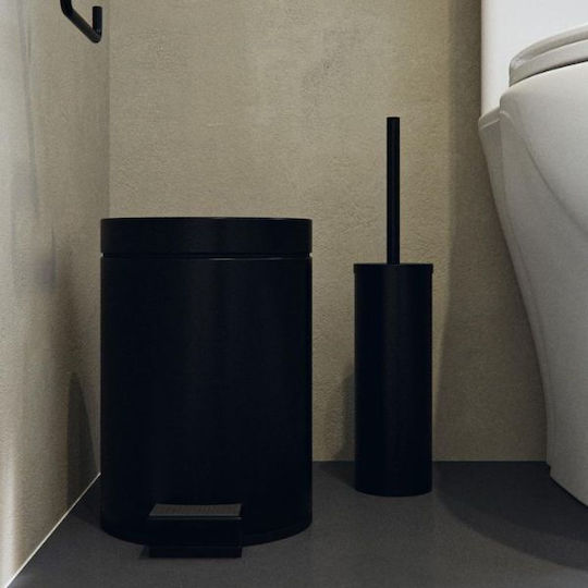 Verdi Metallic Bathroom Basket 5lt Black Matt