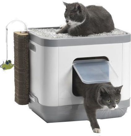 Pet Camelot Catconcept Cat Toilet Closed Gray L48 x W40 x H43cm