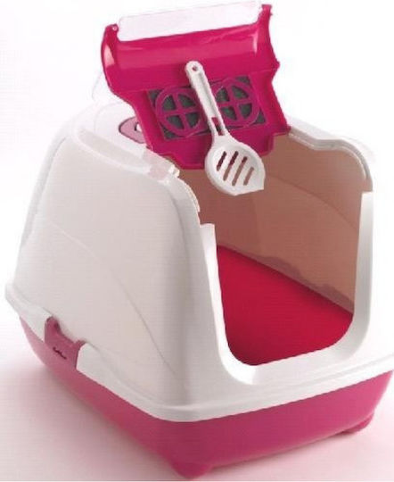 Pet Camelot Katzentoilette Geschlossen mit Filter Rosa L50 x B37 x H39cm 6038