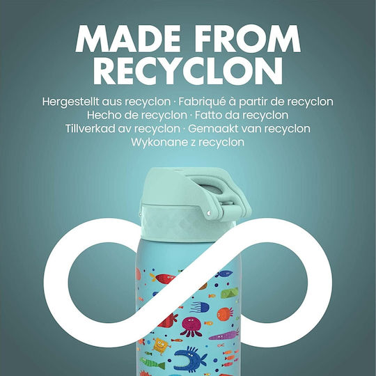 Ion8 Sticlă Pentru Copii Din Plastic Antivărsare Albastră Deschis 400ml
