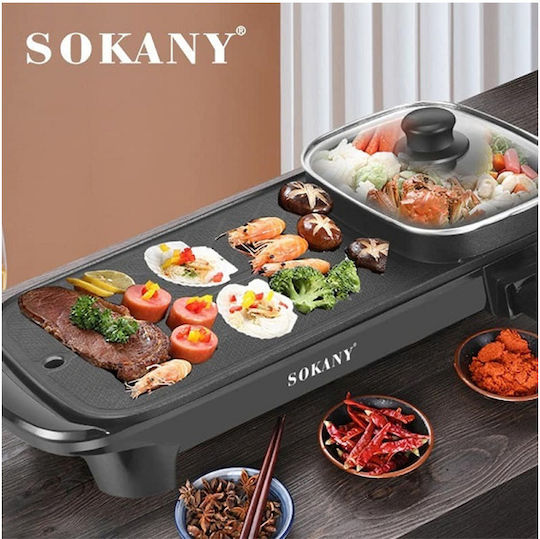 Sokany Sk-2208 Teppanyaki Плоча за Печене с Регулируем Термостат 1600W 39см.