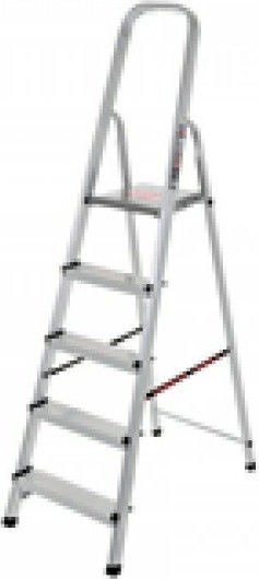 Pankoskal Super Leiter Aluminium mit 4+1 Stufen 177cm