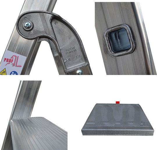 Profal Leiter Aluminium mit 3+1 Stufen