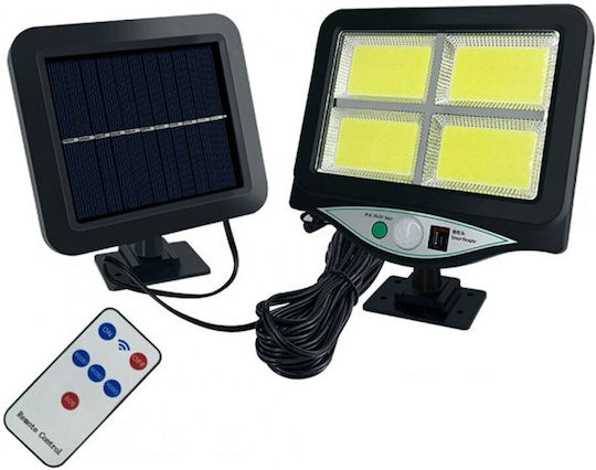 Wall Mounted Solar Light 12W 960lm Cold White 6000K with Motion Sensor, Photocell and Remote Control