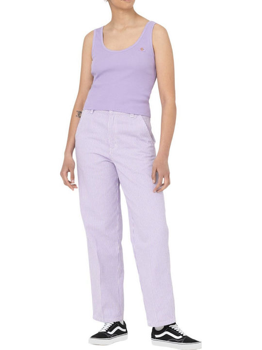 Mapleton Women's Summer Blouse Cotton Sleeveless Purple Rose