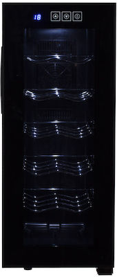 Adler AD 8075 Vinoteca 12 Botellas, Capacidad de 33L, Estantes en Acero  Inox, Panel Táctil y