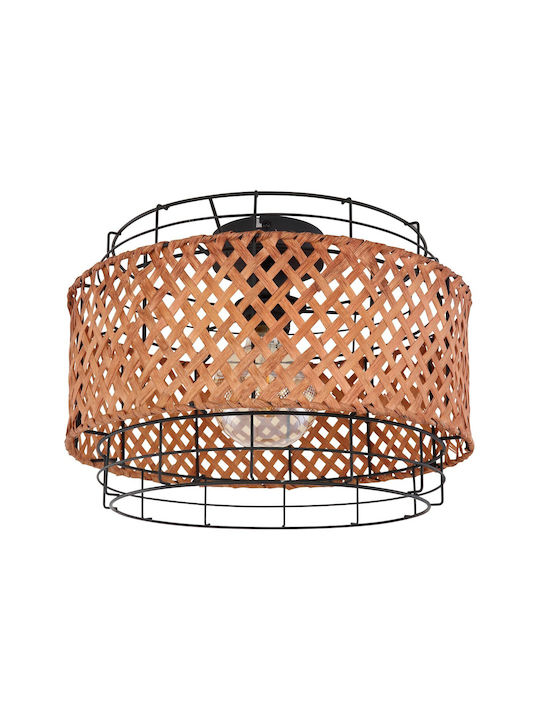 Globo Lighting Gina Modern Wicker Ceiling Light with Socket E27 35pcs Brown